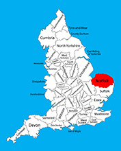 Stephen Bierer map of Norfolk England
