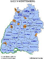 Stephen Bierer map of Baden-Wrttemberg Germany